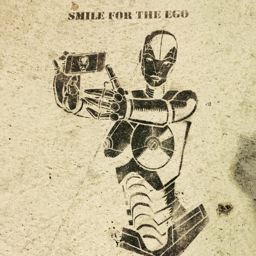 Smile For The Ego robot stencil