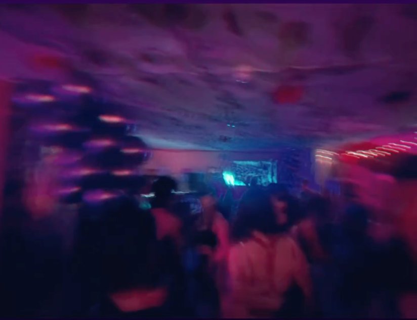 Club with purple lights